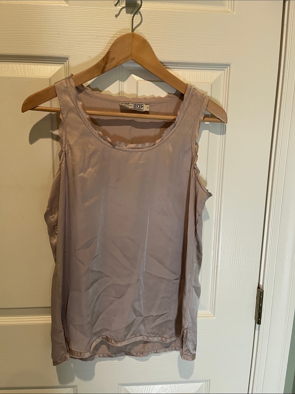 Go silk Lilac Satin Scoop-Neck Camisole